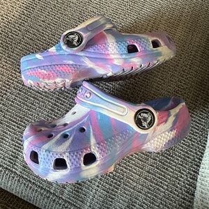 Crocs size 7 USED TIEDYE